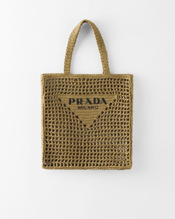 オリーブグリーン クロシェ トートバッグ | PRADA
