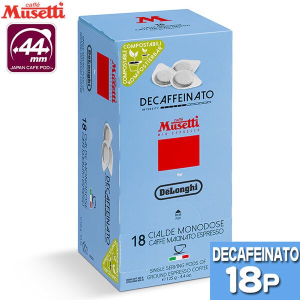 ムセッティ デカフェ 44mm カフェポッド 18個入 MP18-DC カフェイン