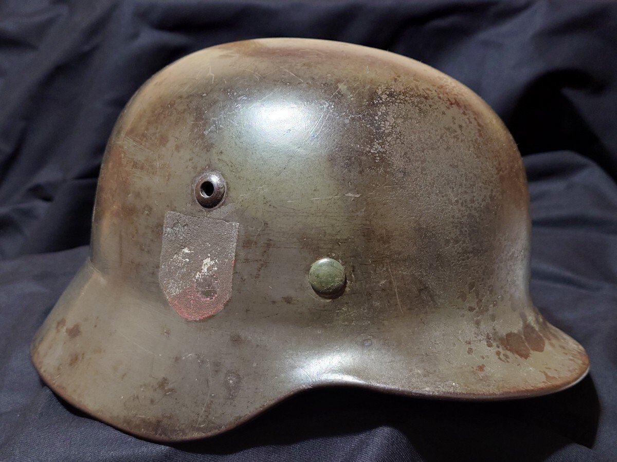 Yahoo!オークション - 実物ww2ドイツ軍シュタールヘルム ペイントは製
