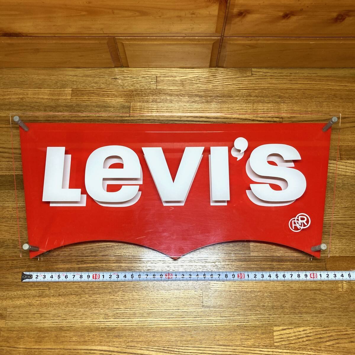 即決 送料無料 リーバイス アクリル製 立体 両面看板 非売品 店舗用