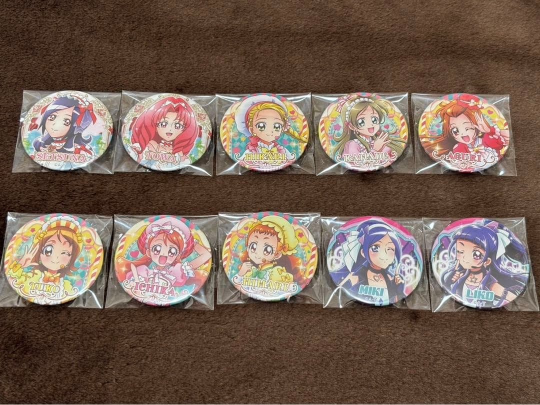 プリキュア缶バッジ　アイドルプリキュア缶バッジ　春フェス　コンプリート　CURE