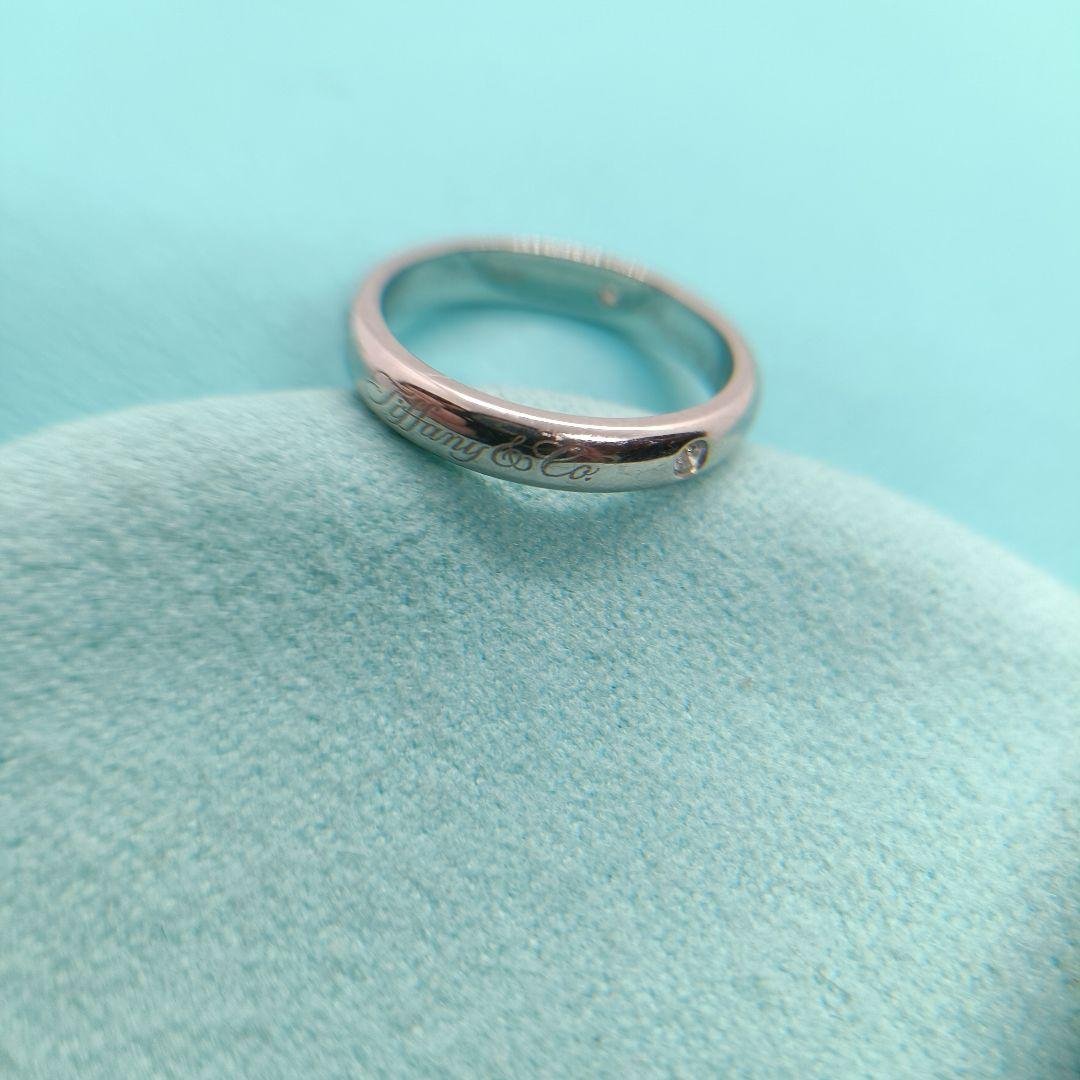 極美品✨️ティファニー　リング　7.5号　ダイヤ　3石　PT950　プラチナ