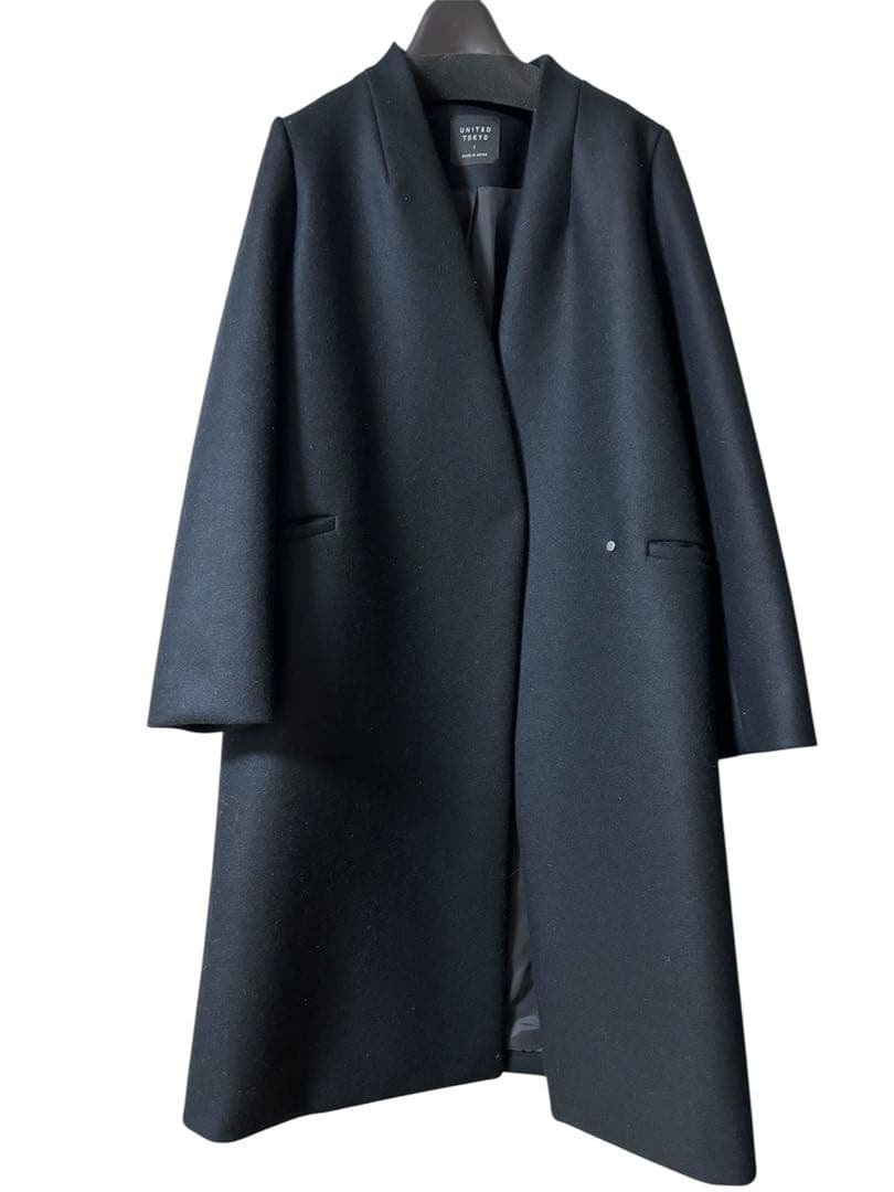 UNITED TOKYO ブラック チェスターコート サイズ1 UNITED TOKYO（ユナイテッドトウキョウ） チェスターコート 1 ブラック