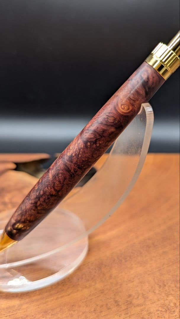 600超極上　ココボロ　バール　瘤杢　木軸シャーペン　ボールペン