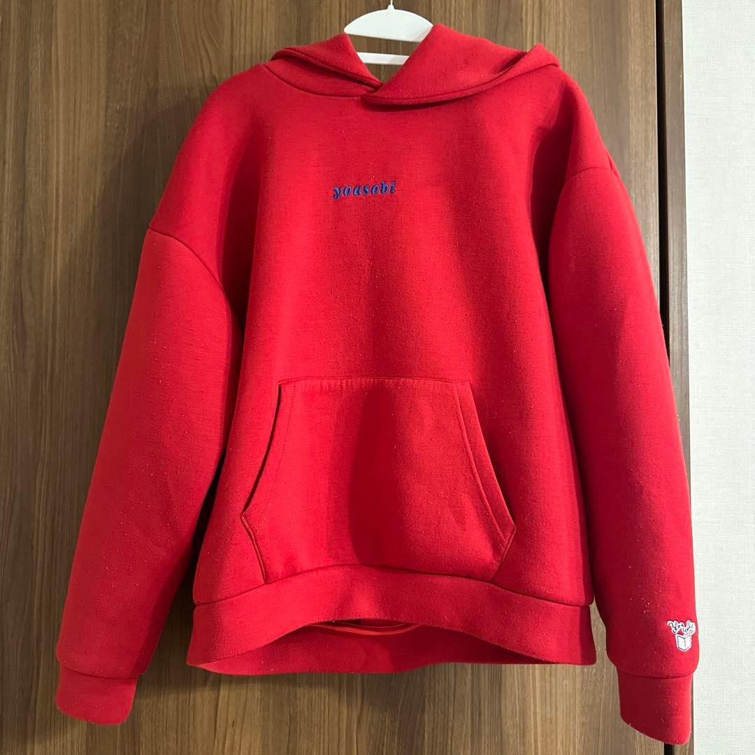 YOASOBIパーカー 夜に駆ける Hoodie レッド - メルカリ