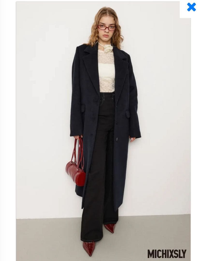 MICHYSLY チェスターコート　ネイビー AOYAMA 【洋服の青山】メンズ チェスターコート ネイビー 紺 シングル